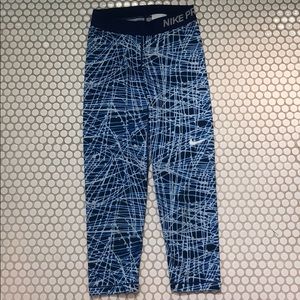 NIKE PRO blue/white leggings